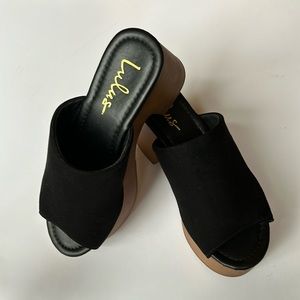 Gently worn! Lulus Platform black sandals